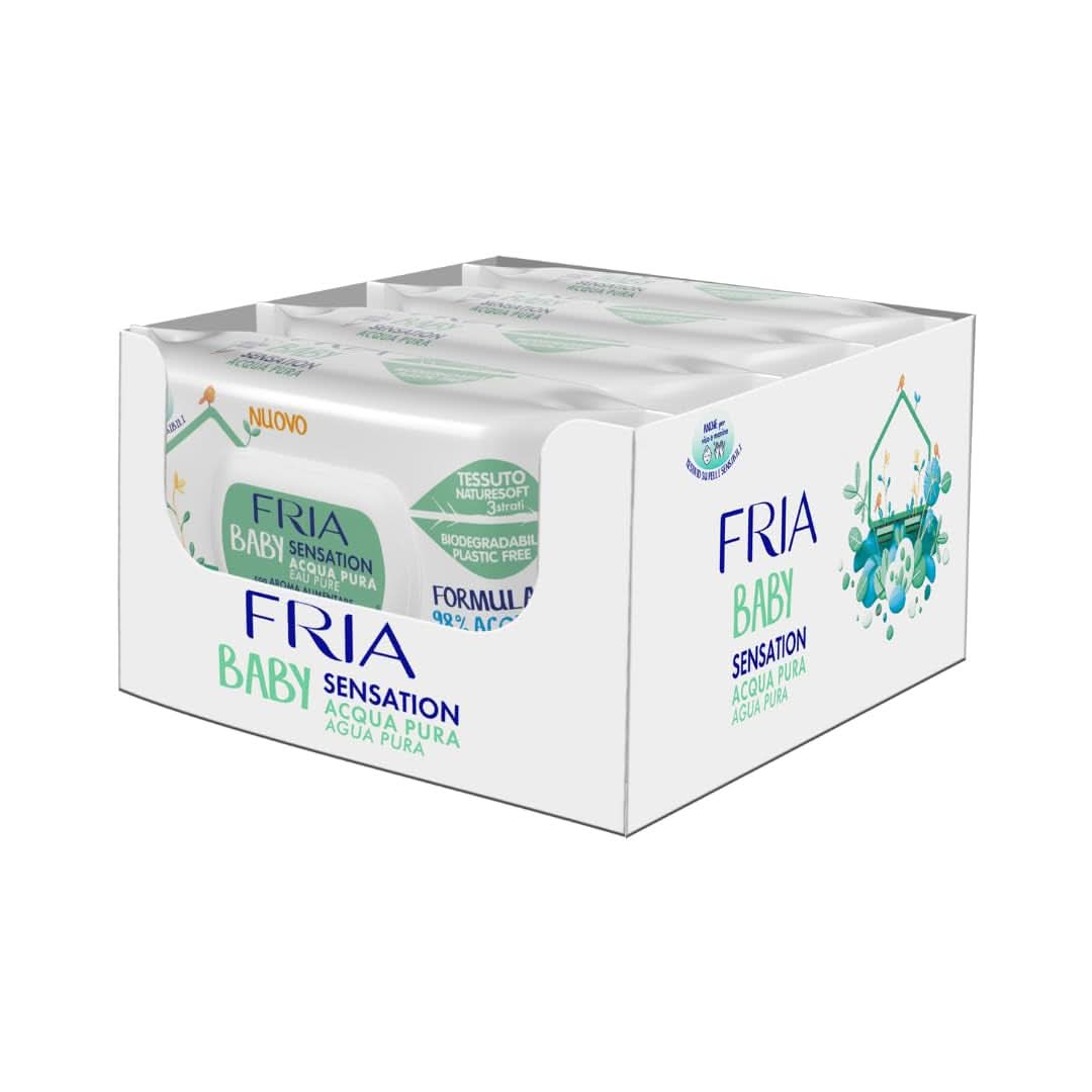 Baby Sensation nappy changing wipes with pure water, 98% purified water formula with skin cleansing effect, dermatologically tested, economic package Baby Wet Wipes Naty Shop 280 Aloe Vera wipes