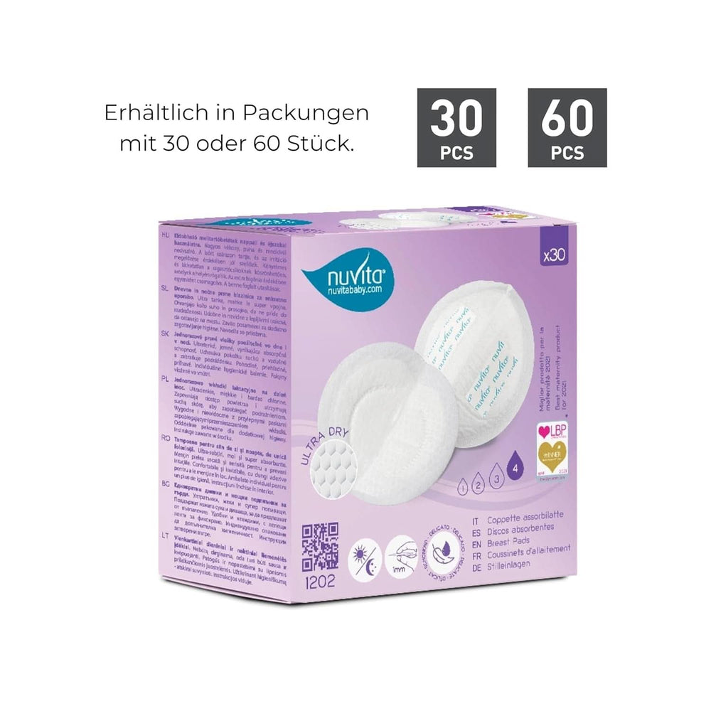 Nuvita 1202 - Absorbents for day and night breastfeeding Accessories Food and Breastfeeding Bebe Naty Shop