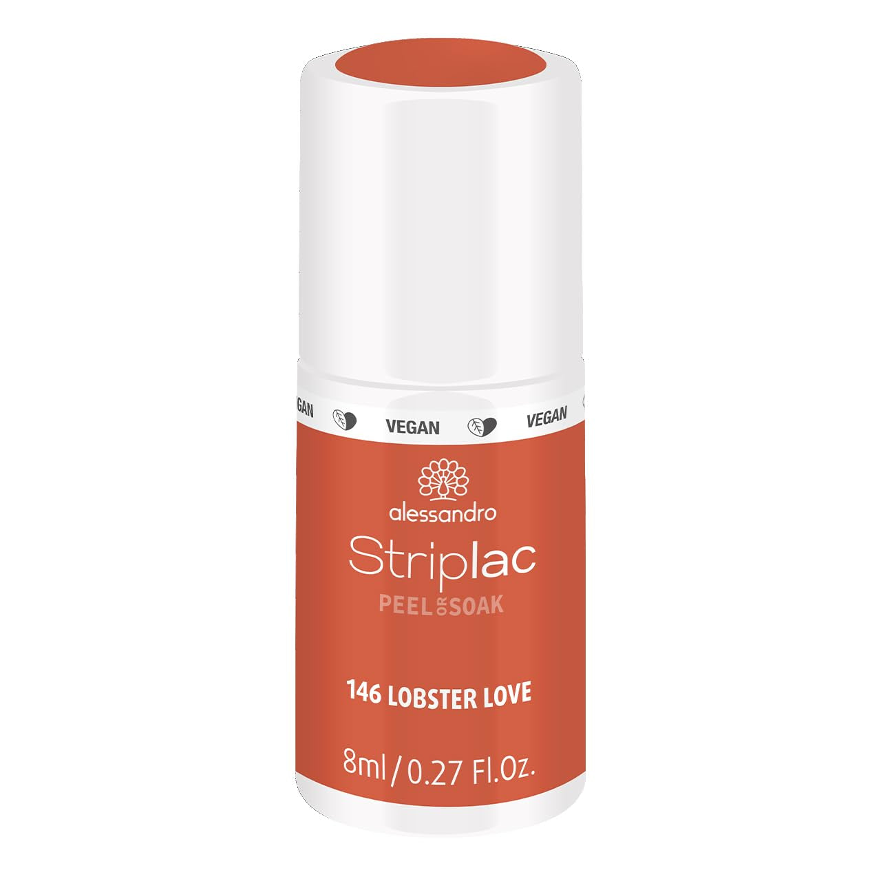 UV nail polish alessandro Striplac Coral Sunshine – Delicate and long-lasting – Easy removal thanks to the removal technology – Vegan and cruelty-free – 8 ml
