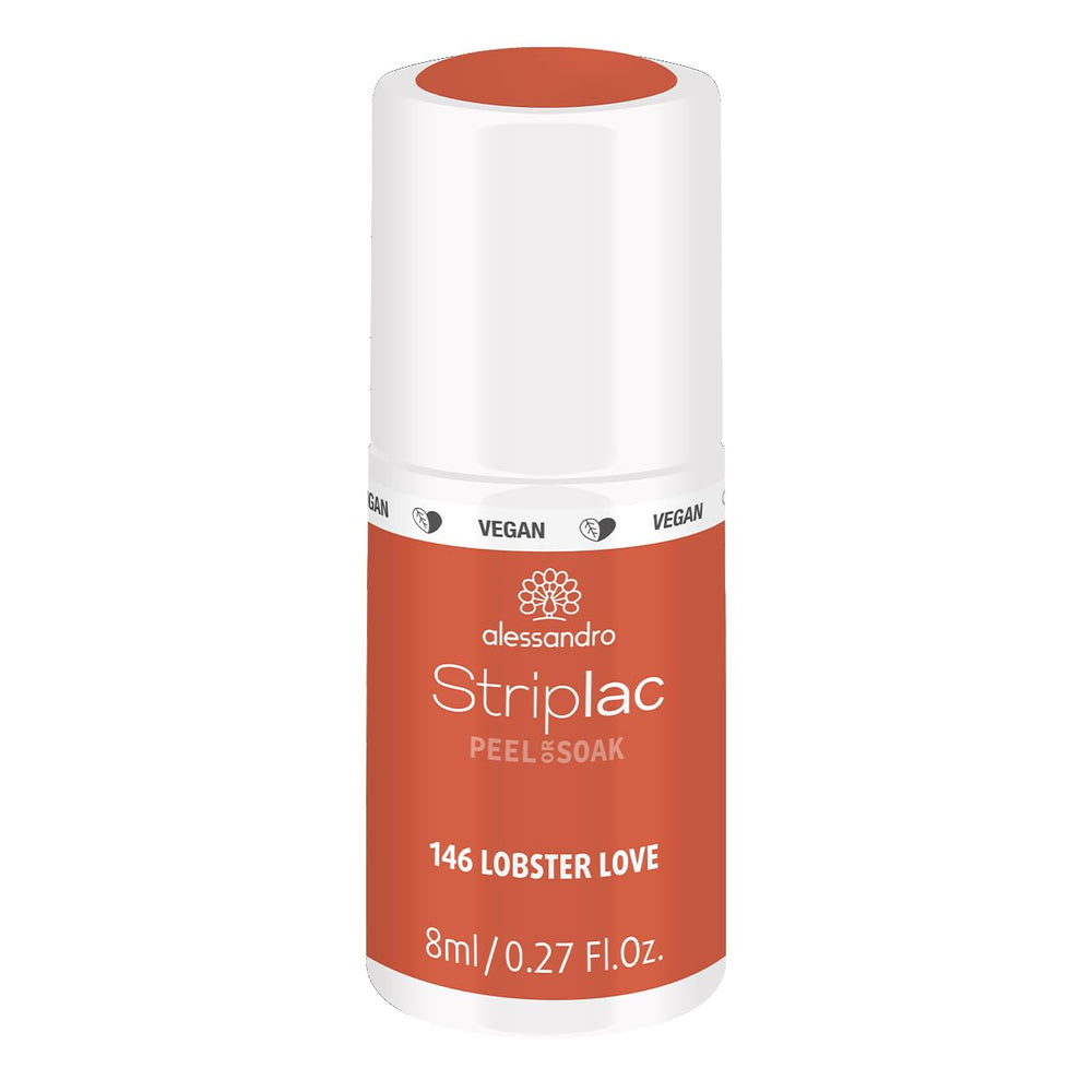 UV nail polish alessandro Striplac Coral Sunshine – Delicate and long-lasting – Easy removal thanks to the removal technology – Vegan and cruelty-free – 8 ml