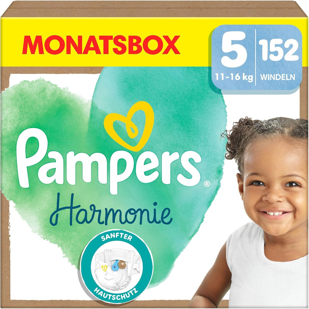 Pampers Harmony Diapers Size 4, 174 Diapers, 9kg-14kg, Gentle Skin Protection with 100% Pampers Protection