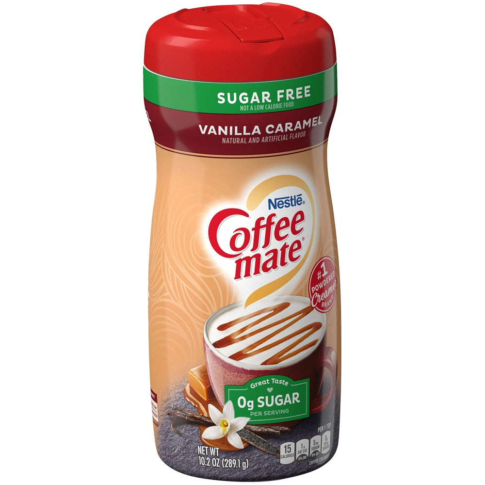 Coffee-Mate Vanilla Caramel, Sugar-Free Powdered Coffee Creamer, Kaffeesahne Pulver - Vanille Karamell - OHNE ZUCKER! from USA