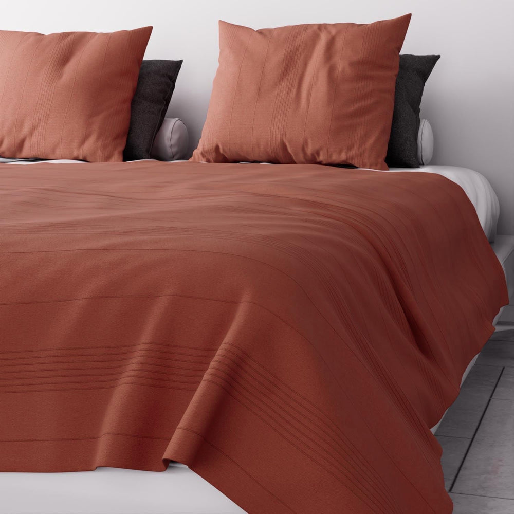 Soleil D'Ocre, Adele, bedspread, sofa throw, cotton, brick red, 220 X 240 Cm Beds and Blankets Besuche den Soleil d'ocre-Store Default title
