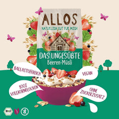 Allos, unsweetened berry muesli, package 5 x 500 grams Cereals Naty Shop