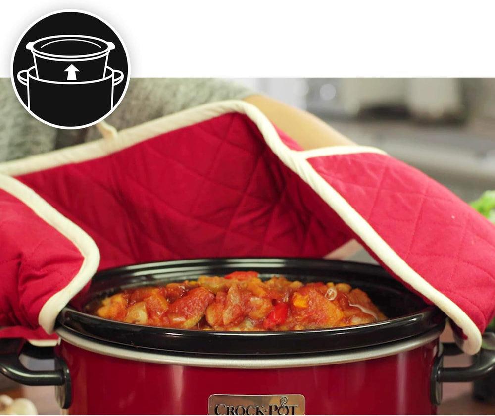 Crock-Pot Slow Cooker, 2 Temperature Settings + Keep Warm Function, 3.5 Liter (3-4 People), Red [SCV400RD] Slow Cooker Naty Shop