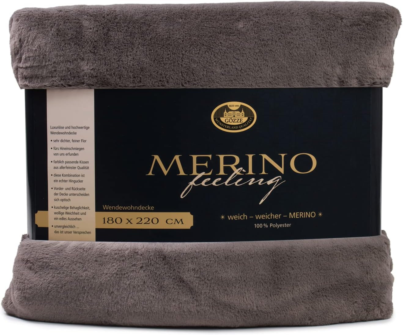 Gözze - Comfortable Blanket, Reversible, High Density 600 G/M², 150 X 200 Cm - Dark Green Beds and Blankets Besuche den GÃ¶zze-Store Anthracite 180 X 220 Cm