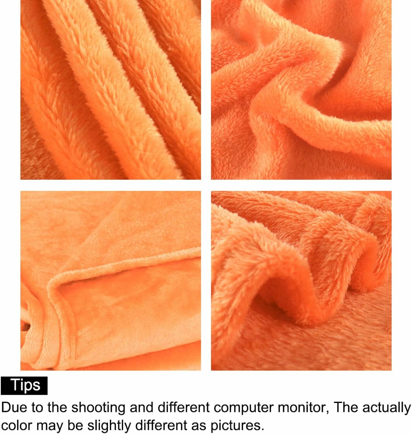 Sourcing Map Cozy blanket blanket bedspread Soft & warm fleece blanket as a sofa blanket Sofa blanket Living room and cuddly blanket Soft plush wool blanket Orange 150X200Cm Beds and Blankets Besuche den uxcell-Store