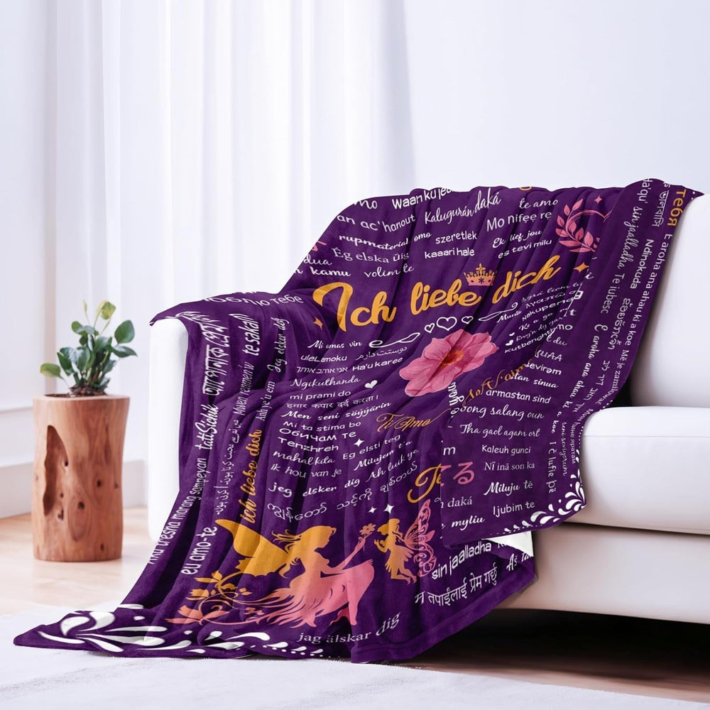 Gifts for Mom, Anniversary Gift for Couples, Besond Women, Husbands Sisters and Mothers, Security Ideal for Mother's Day, Valentine's Day and Christmas 50"X60" Beds and Blankets Yasrlvun