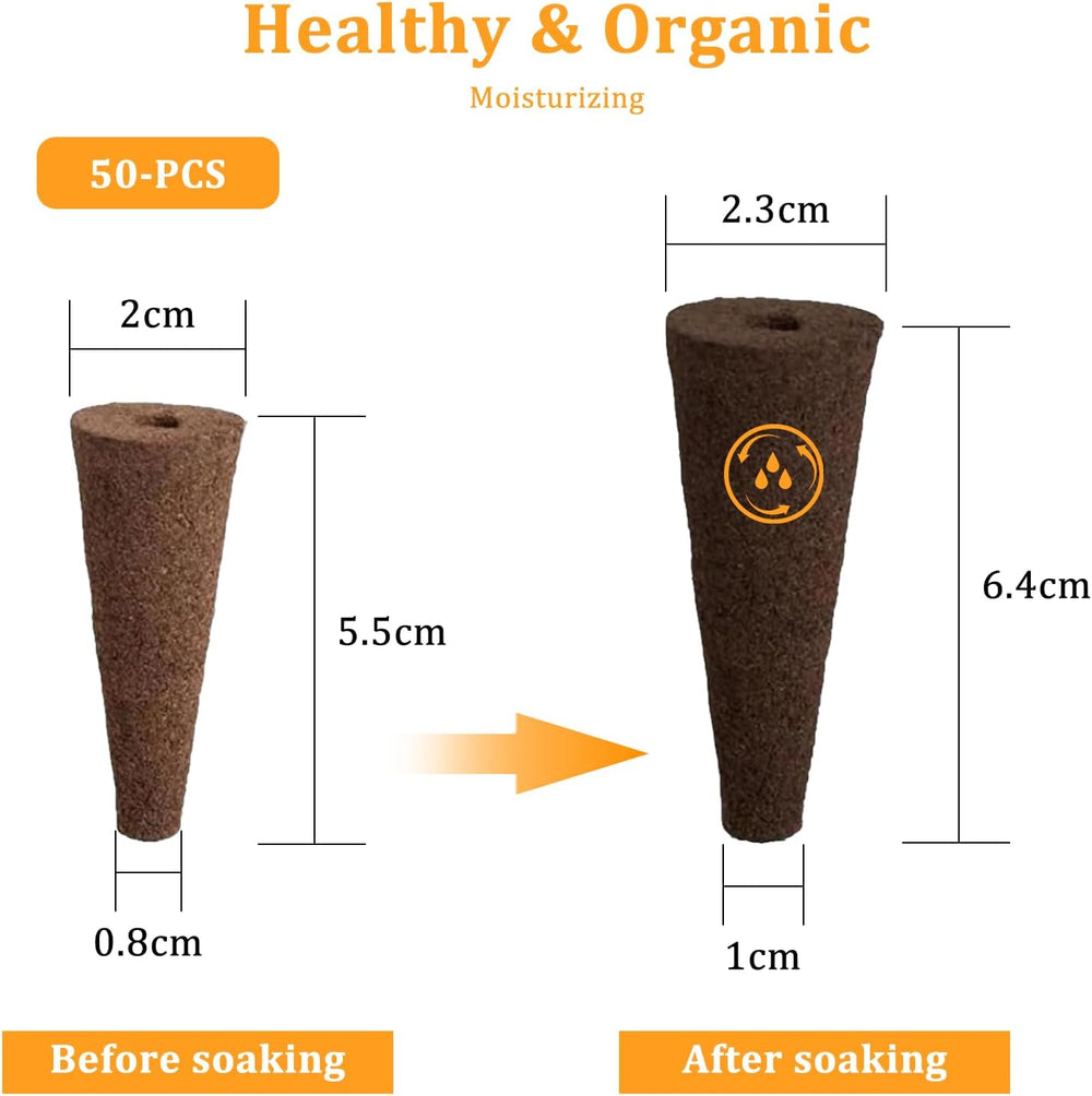 50 Hydroponic Grow Sponges, Hydroponic Seedling Sponges, Root Growing Sponge Plugs, Suitable for Various Kinds of Buds, Such as Tomato, Strawberry, Mint