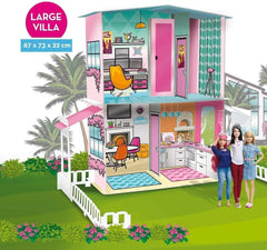 Lisciani - BARBIE Dollhouse - Barbie Dream Villa On Two Floors - 3D House To Build, Decorate And Design - Creative Craft And Construction Toy For Children 4 Years And Up Doll Houses Naty Shop