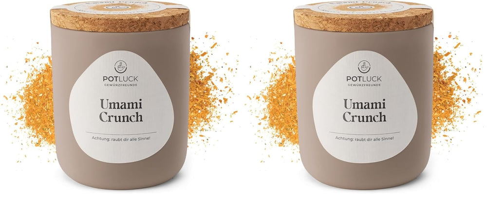 Potluck | Umami Crunch | Würzmischung im Keramiktopf | 75 g | Vegan, gluten-free and with natural ingredients