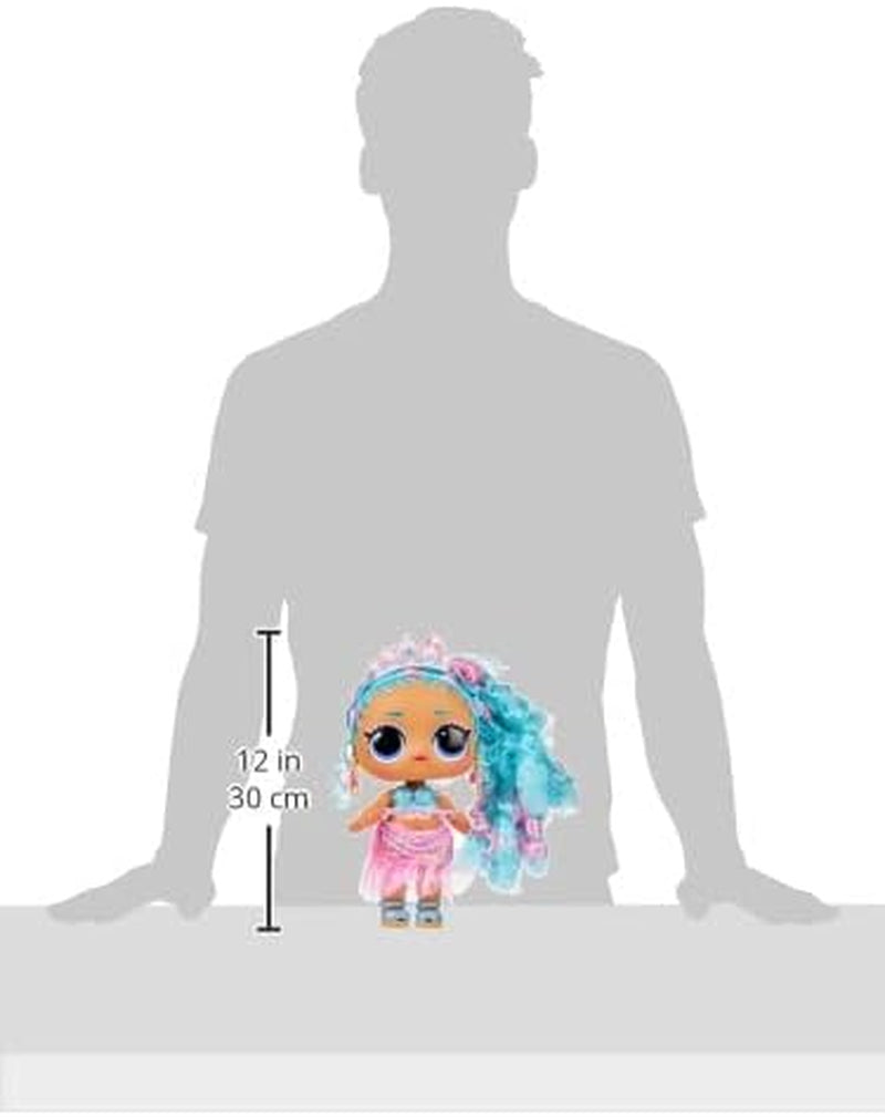 L.O.L. Surprise! Big Baby Hair Hair Hair – SPLASH QUEEN – 27,94 cm große Puppe mit 14 Überraschungen, Accessoires zum Teilen und echten Haaren – Für Kinder und Sammler ab 4 Jahren