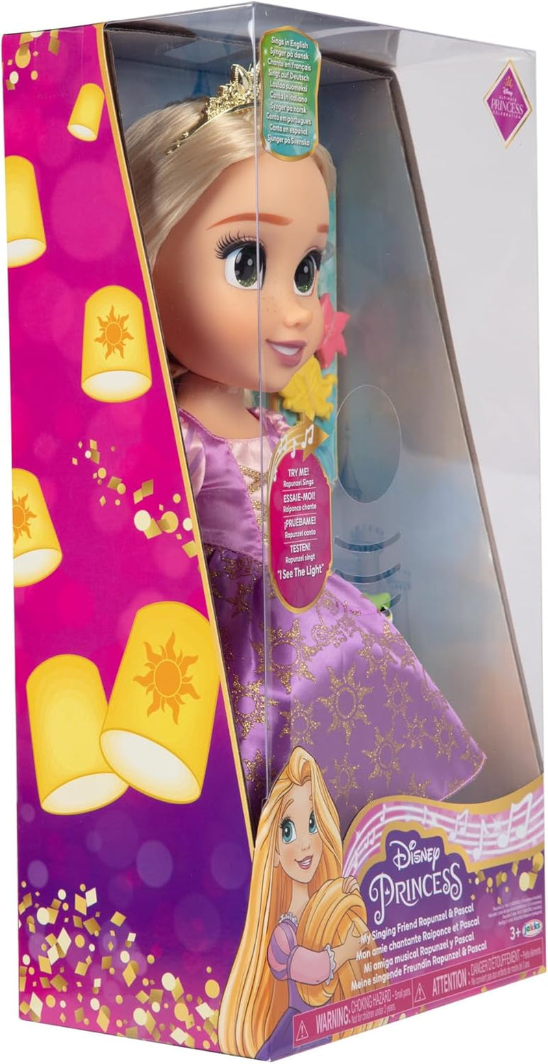 Disney Princess Singing Rapunzel Doll 35 Cm, Sings "I See the Light", Includes accessories for more fun, Perfect for girls over 3 years old, Purple Dolls Naty Shop