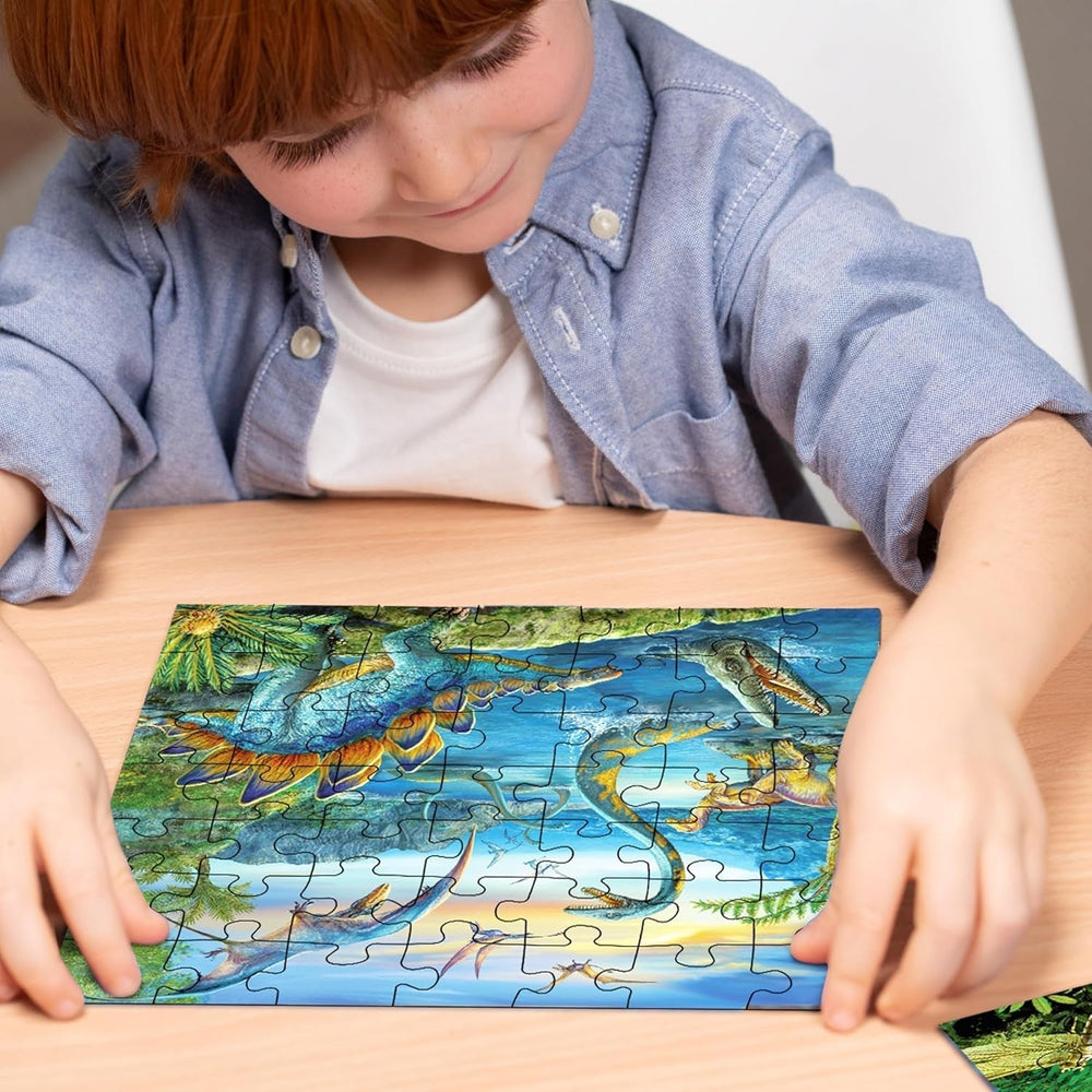 Ravensburger Puzzle jigsaw pentru copii - 09317 Fascinația dinozaurilor - puzzle jigsaw pentru copii de 5 ani și peste, cu 3X49 piese Puzzle Naty Shop