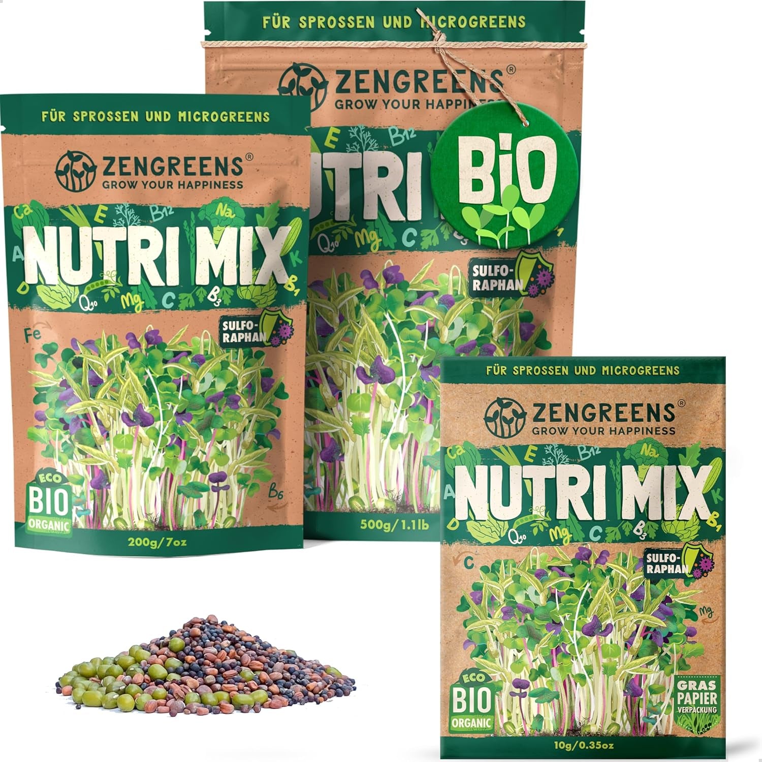 Bio Sonnenblumen Samen - Wähle Zwischen 10G, 200G Und 500G - Sonnenblume Mit Keimrate Von Über 97% - Keimsprossen - Sonnenblumensamen Zum Sprossen Ziehen - Wiederverschließbare Verpackung