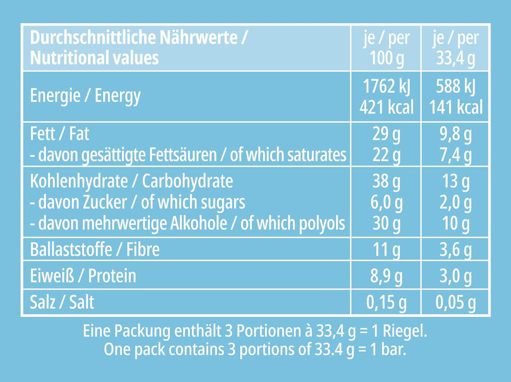 Frankonia, chocolate without added sugar, chocolate bars - coconut, 100 g (3x33 g) Naty Shop