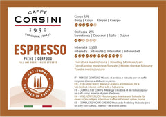 Caffè Corsini - Set Aromatische Kaffeebohnen Der Perfekte Morgen, Ausgewählter Kaffee, 2x500g + 1Kg Gesamtes Set 2Kg