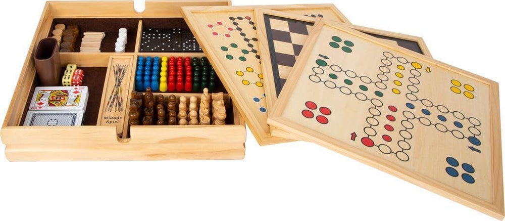 Small Foot Game Collection 7 Classic Wooden Board Games For The Whole Family For Kids Ages 6+ 12322