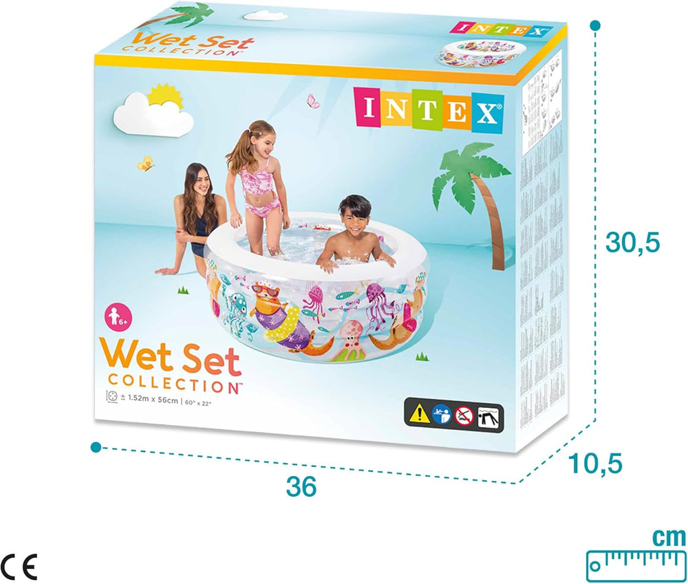Intex aquarium pool, multicolored, 152x152x56 cm, 58480NP
