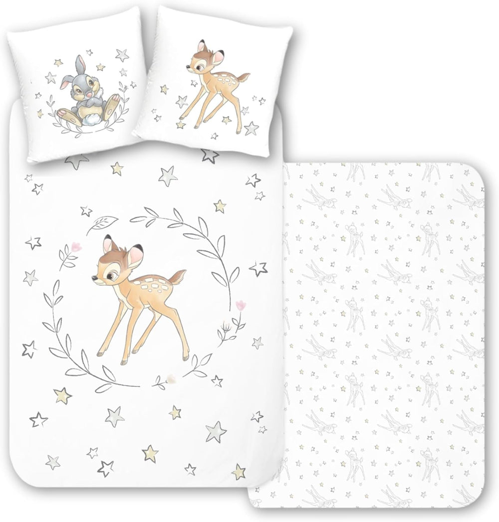 Bed linen for children, various animated characters, 100% cotton Bed linen - children Naty Shop Bambi
