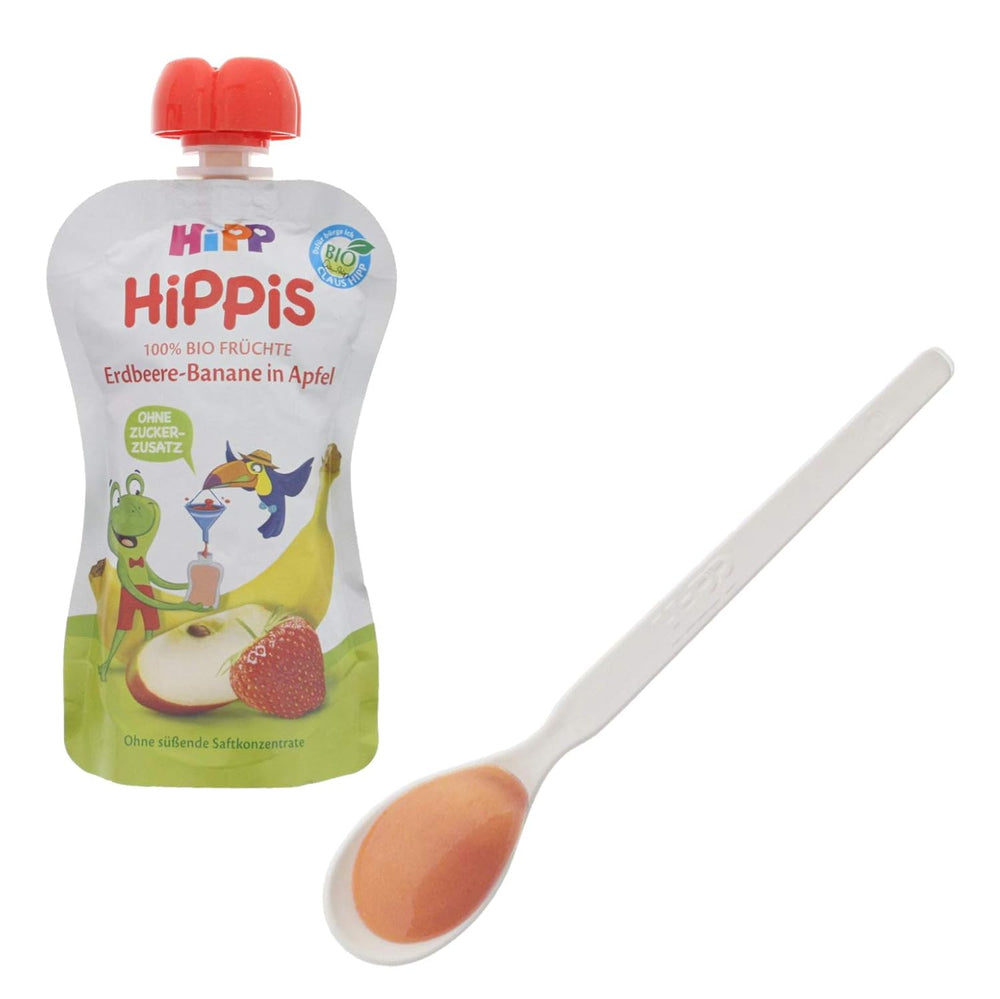 HiPP Organic for Children HiPPiS Strawberry Banana in Apple - Theo Toucan, 100g