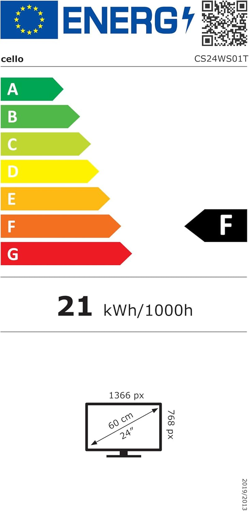 Televizor inteligent de camping Cello de 24 de inci, tuner triplu de 12 volți, Bluetooth - Disney+, Netflix, Apple TV+, Prime Video, Paramount+ pentru rulote și bărci