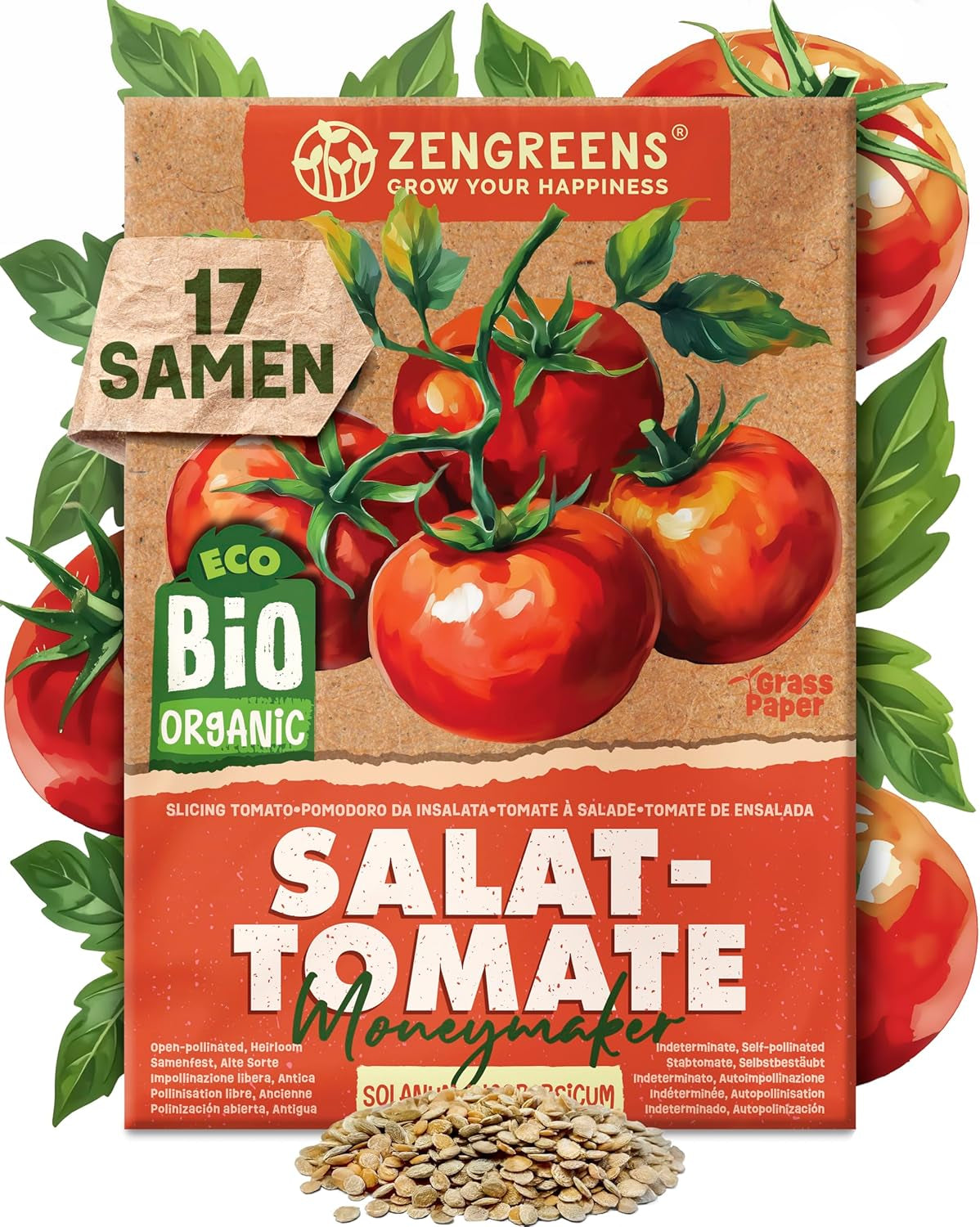 Organic Tomato Seeds in a Set of 10 - 10 Tomato Seeds for Easy Growing in the Garden, Balcony or Raised Bed - Plant Seeds - Seedlings