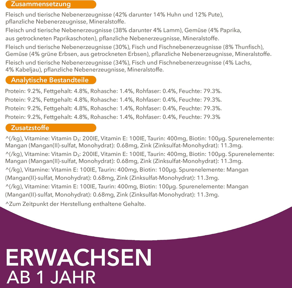 IAMS Delights Land & Sea Collection Hrană umedă pentru pisici - Pachet multiplu cu sortimente de carne și pește în sos, hrană umedă pentru pisici de la 1 an, 12 x 85 g