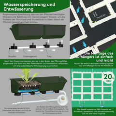 Hängende Vertikale Wand Pflanze, Vertikale Pflanzenwand Balkonbar Pflanzenwand Indoor mit Smart-Timer und Wasserpumpe Blumentopf Wand für Hof Garten Balkon Home Decoration