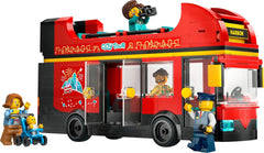 LEGO City double-decker bus, double-decker toy bus, vehicle set for girls and boys from 7 years old, contains 5 figures, including a baby in a pram 60407 Building sets Besuche den LEGO-Store