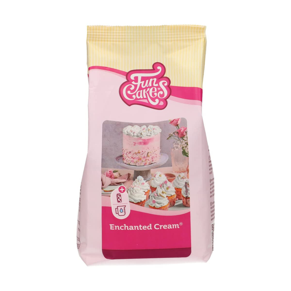 Funcakes Mix Für Enchanted Cream®: Einfach Zu Berübenende, Sehr Leichte Und Fauschige Schneeweiße Creme, Perfekt Zum Füllen Und Abdecken Von Kuchen Oder Als Belag Für Cupcakes, Halal., 900 G Mix for baking and cooking Naty Shop 450 G Vanille