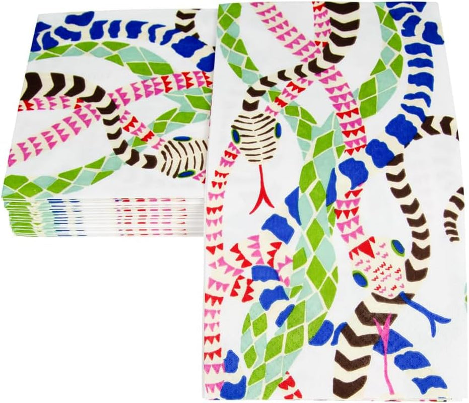 Șervețele de prosop pentru oaspeți Serpentine, albe, 15 bucăți per pachet