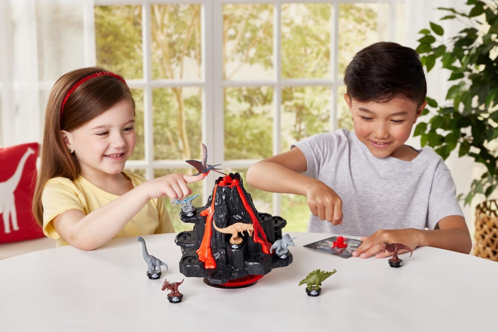 EPOCH Games - Jurassic World Vulcanul Tremurător, 7509, Jucărie Dinozaur, Joc de Societate pentru Copii cu Vârsta de 4 Ani și Peste