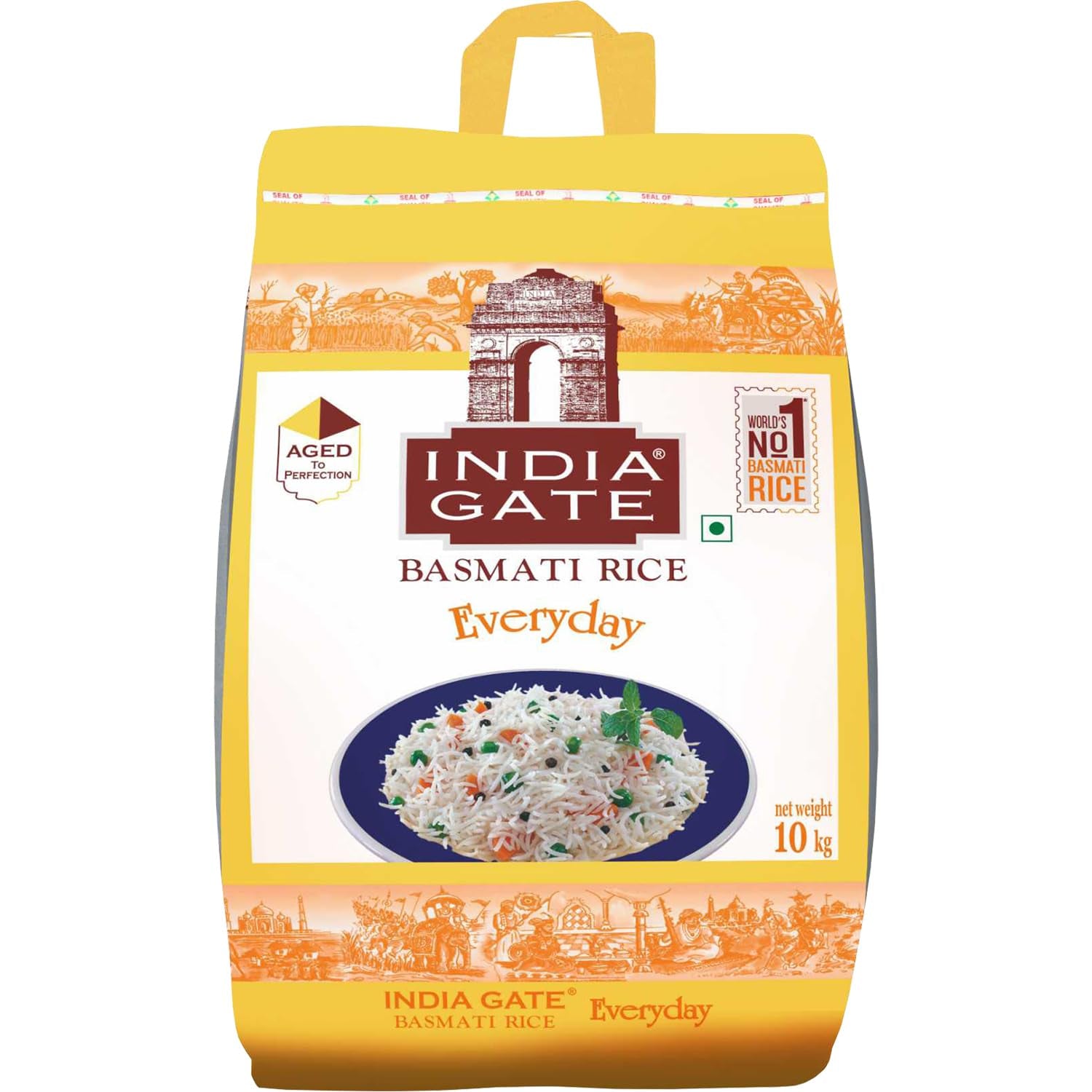 INDIA GATE Premium Basmati Rice – Long grain fine, aromatic rice from India, fine long grain (1 x 5 kg)
