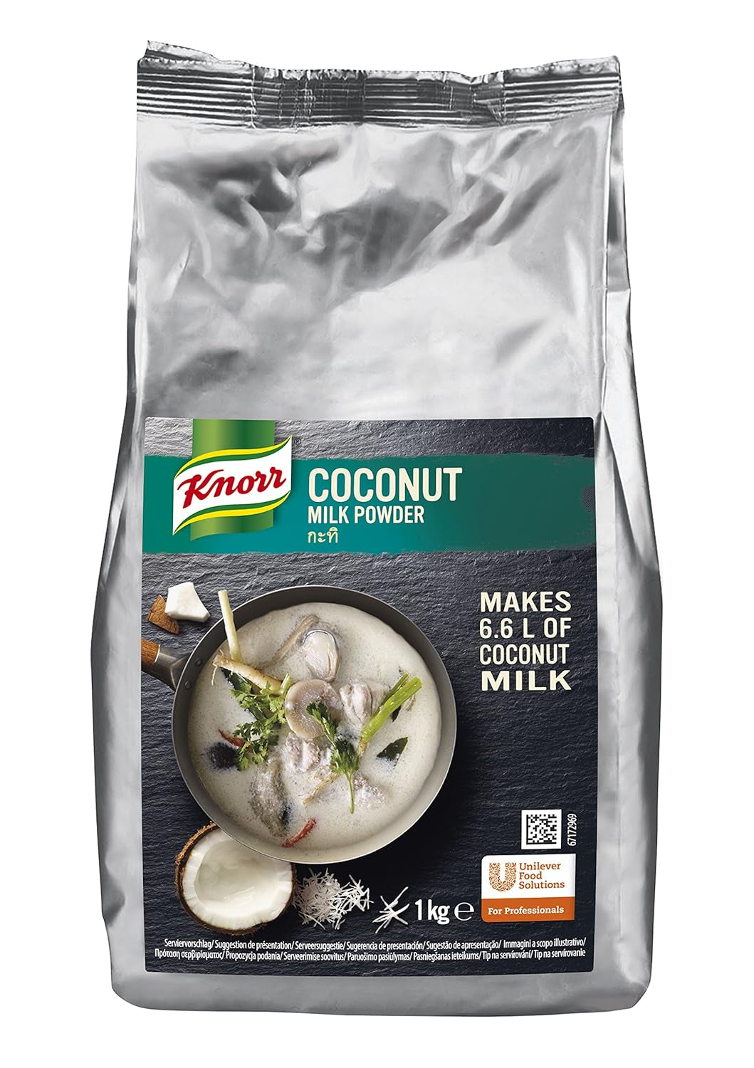 Knorr Kokosmilch Pulver (Milk Powder aus 20 frischen Kokosnüssen, ergibt 6.6 Liter Kokosmilch) 1er Pack (1 x 1 kg)