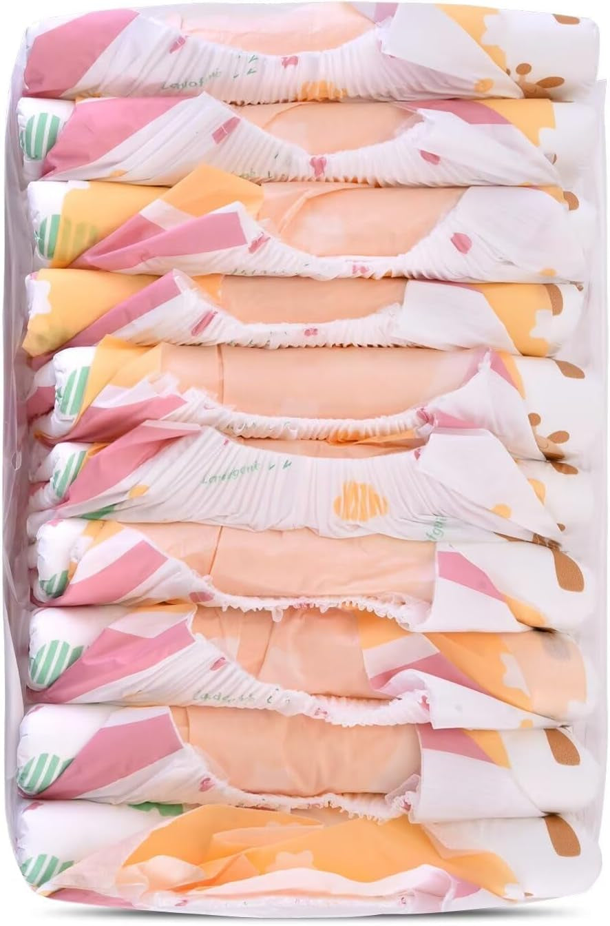 Landofgenie Adult Slip-On Diapers for Night, 10 Pieces