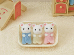 Sylvanian Families L5337 Marshmallow Mouse Triplets - Dollhouse Figures Naty Shop Dolls