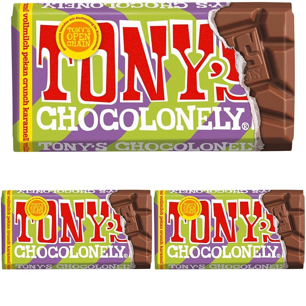Tony's Chocolonely - Dark chocolate with almonds and sea salt 90g