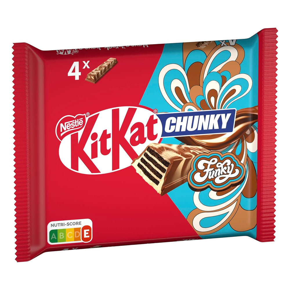 Nestlé Chunky Funky Crispy Wafer in Milk Chocolate Multi Pack 2 Pack (4 x 40g each)