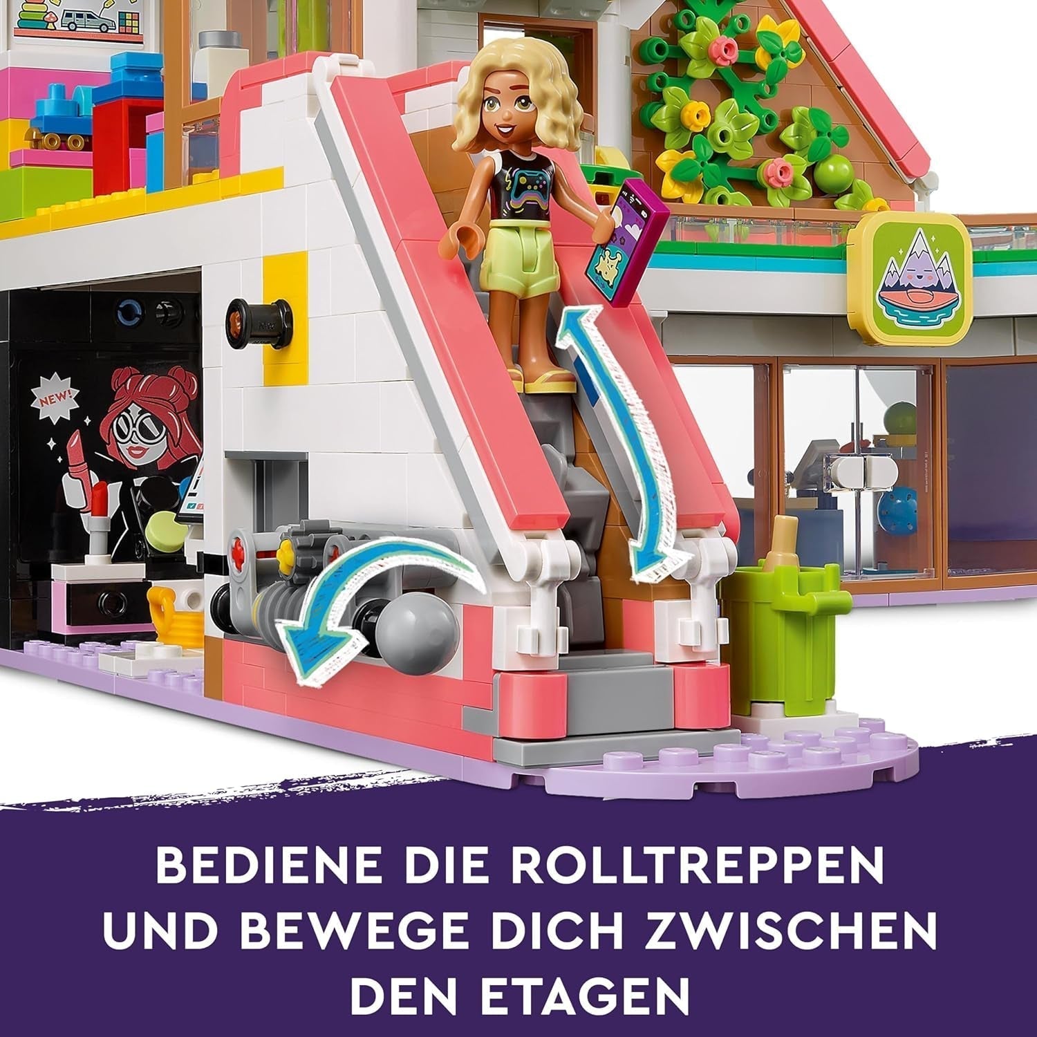 Magazin LEGO Friends Heartlake City, jucărie de casă de păpuși pentru fete și băieți, set cu figuri, promovează dezvoltarea socio-emoțională, cadou pentru copii de la 8 ani 42604 Seturi de constructie Besuche den LEGO-Store