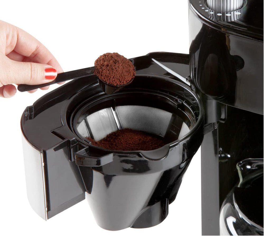 Espressor DOMO DO721K „Grind and Brew” - Funcție Boab-to-Cup - Afișaj LCD - Pentru cafea măcinată sau boabe întregi - 1,5 L