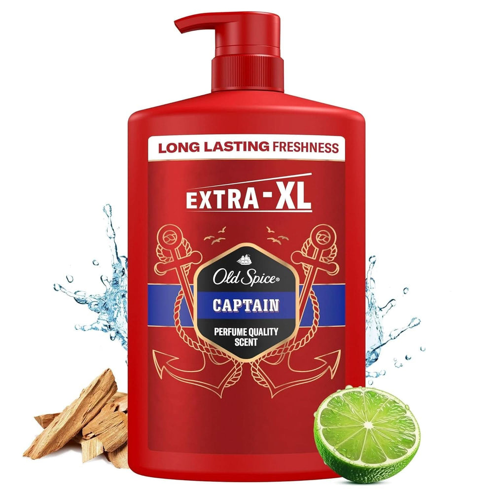 Old Spice Captain 3-In-1 Gel de duș și șampon pentru bărbați, 1 litru Duș și baie Naty Shop Captain