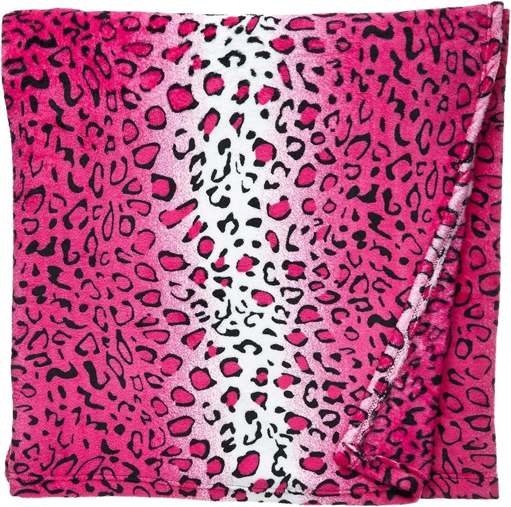 Home Must Haves Queen/King Zebra Giraffe Safari Animal Print All Season Super Soft Warm Couch Throw Blanket Bed Size Pink Polyester Pink Leopard Quilts & Quilts Naty Shop
