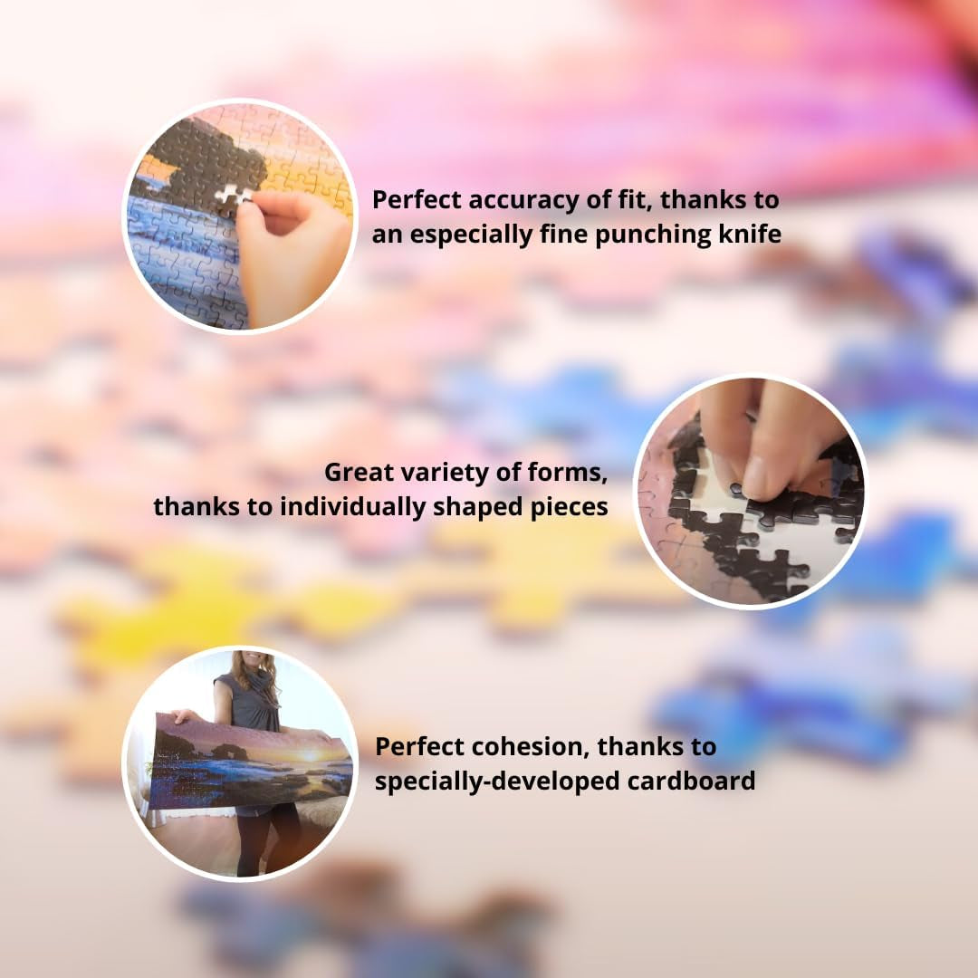 Schmidt Spiele Casa de pe plajă, puzzle jigsaw 1.000 piese Puzzle Naty Shop