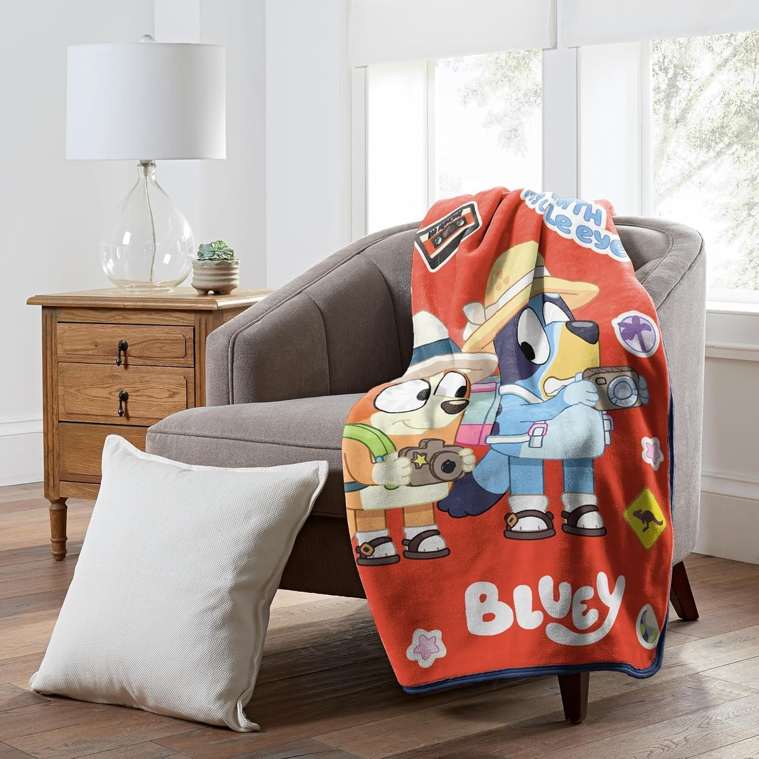 Northwest Bluey Silk Touch Blanket, 116.8 X 152.4 Cm, Roadtrip Northwest Beds and Blankets