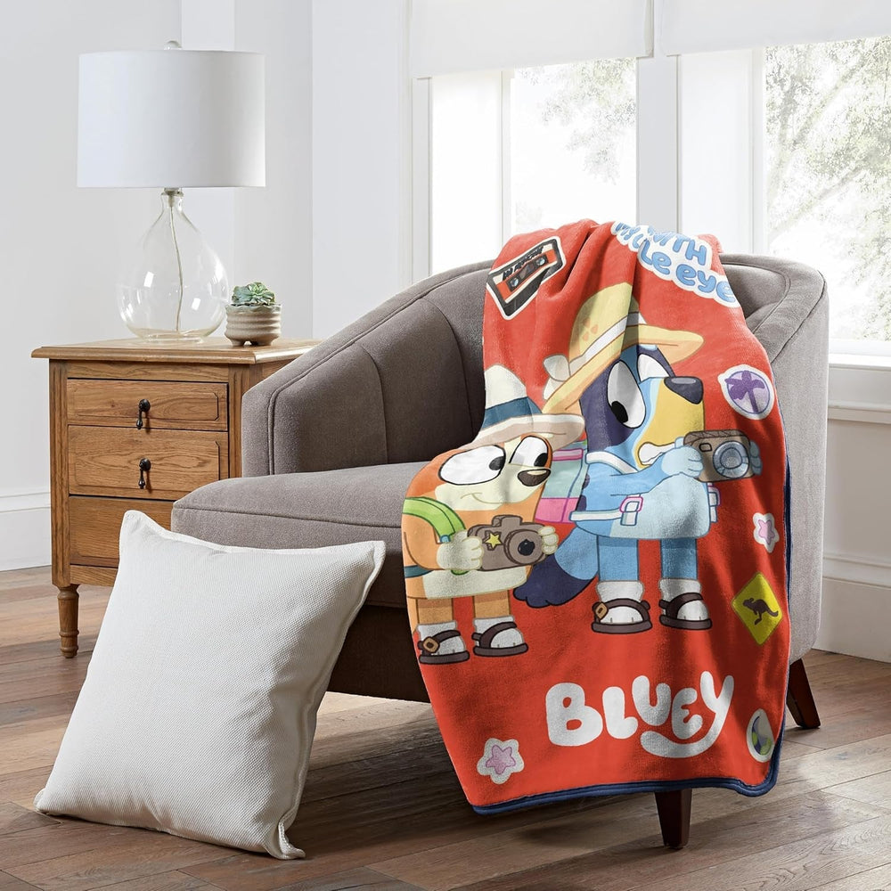Northwest Bluey Silk Touch Blanket, 116.8 X 152.4 Cm, Roadtrip Northwest Beds and Blankets