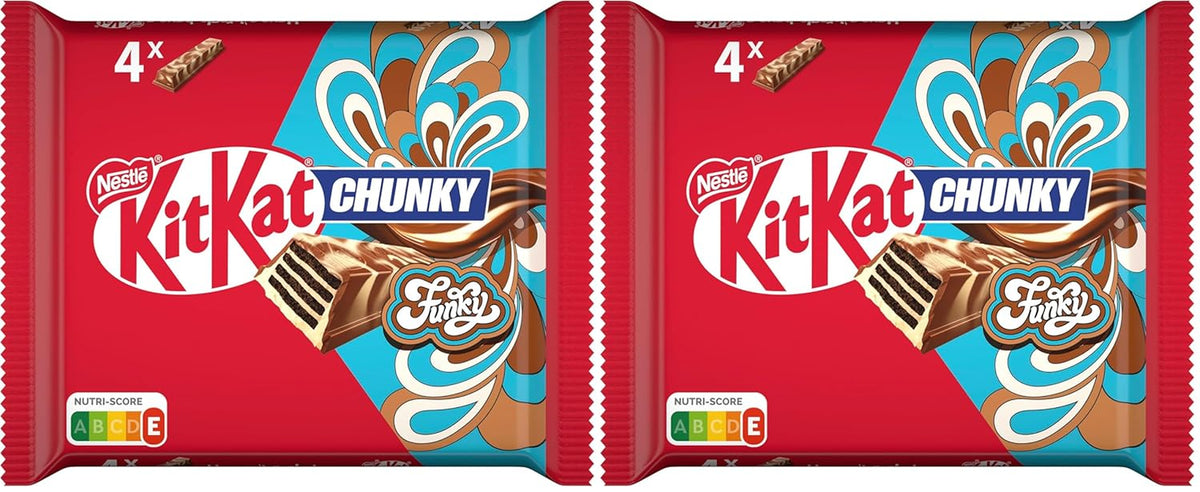 Nestlé Chunky Funky Crispy Wafer in Milk Chocolate Multi Pack 2 Pack (4 x 40g each)