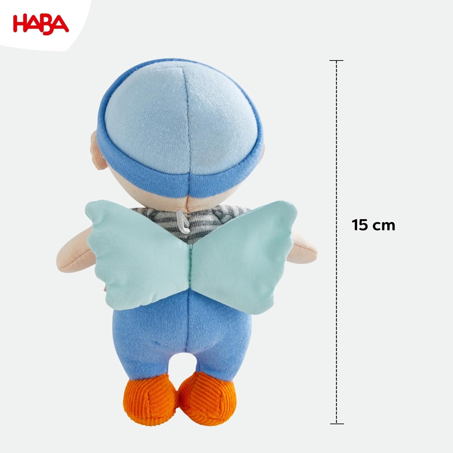 HABA Guardian Angel Mats - Păpușă textilă de pluș (15 cm), cadou de bun venit ideal pentru bebeluși și copii mici - lavabilă la 30°C - 2011869001 Papusi Naty Shop
