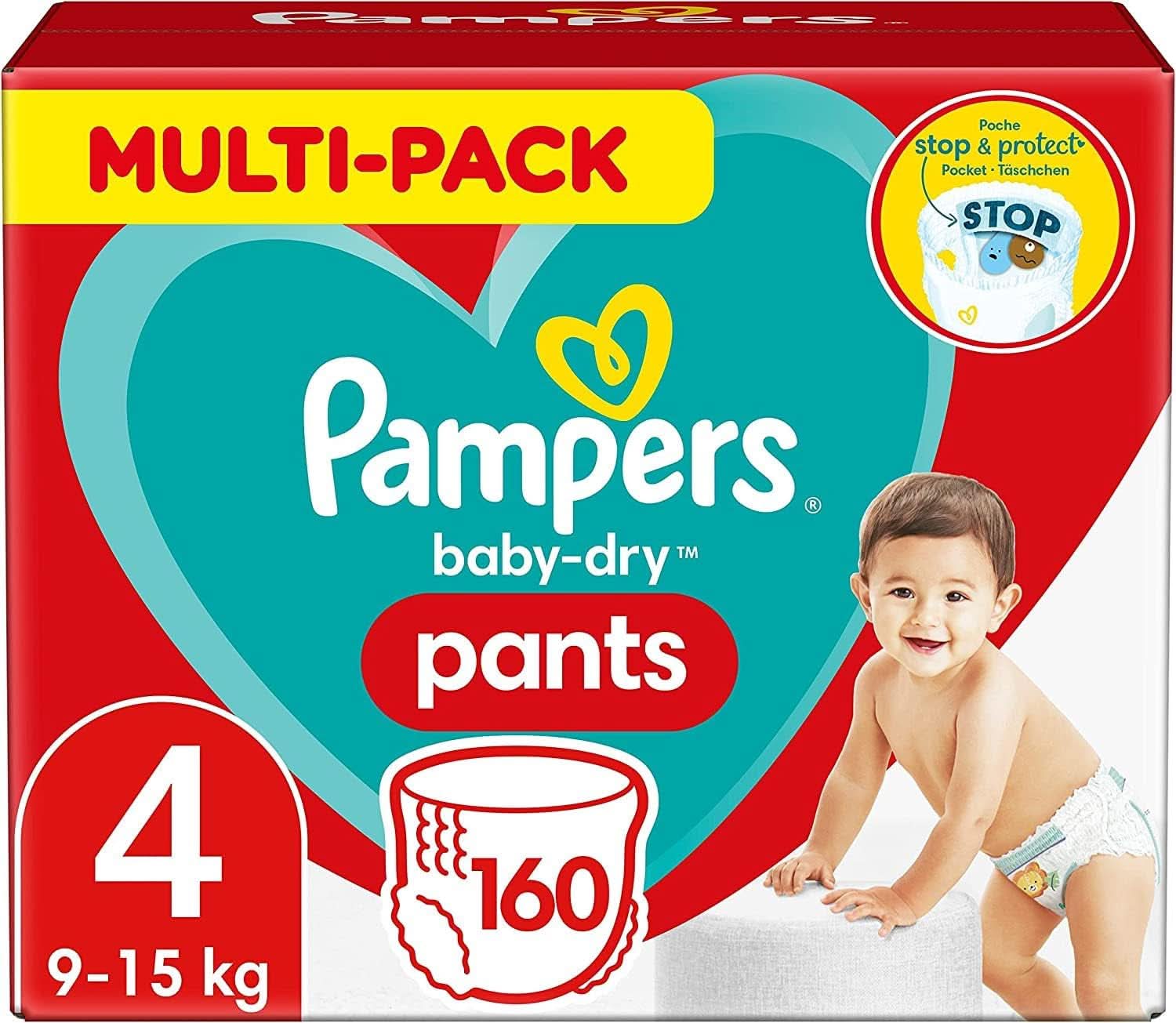 Pampers Windeln Pants Größe 5 Baby-Dry, 160 Windeln, 12Kg-17Kg, 360° Fit Hilft, Auslaufen Zu Verhindern Mother and Child Naty Shop 4 (160 pcs) Classic