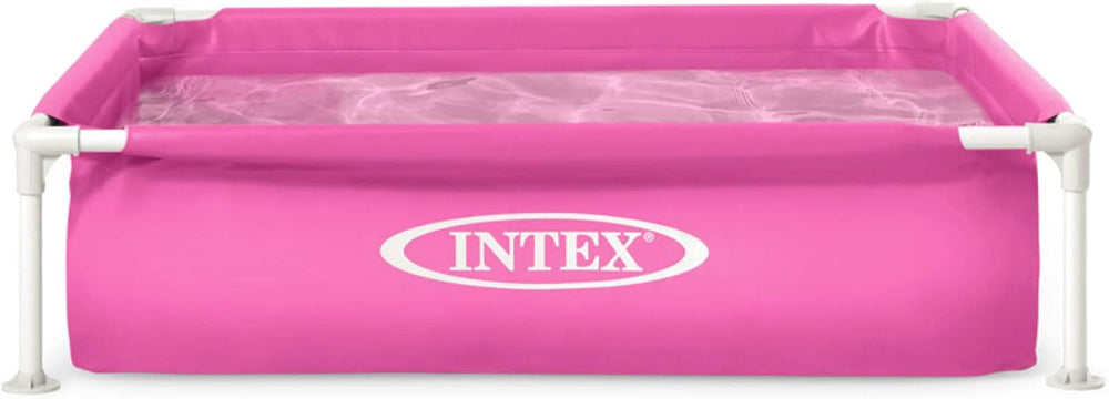 Intex 57172NP - Piscină Mini Frame Roz, Oțel și PVC, Roz, 122x122x30 cm